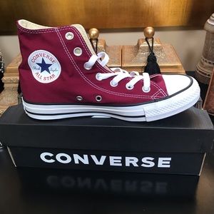 Chuck Taylor All Star High Tops, Maroon, Size 7.5